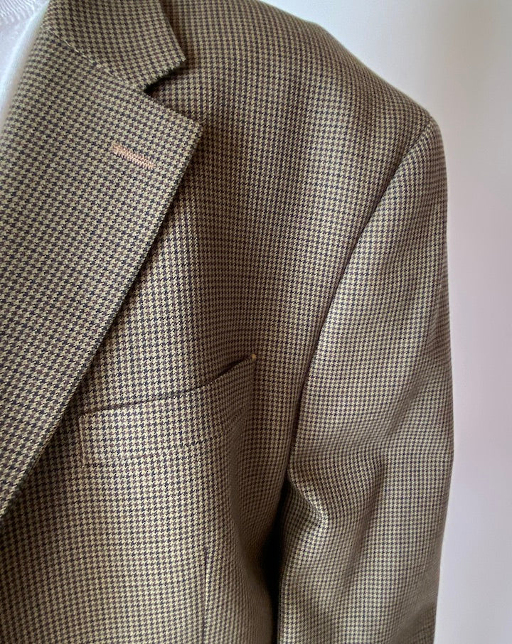 VINTAGE BROWN HOUNDSTOOTH RALPH LAUREN BLAZER 4210