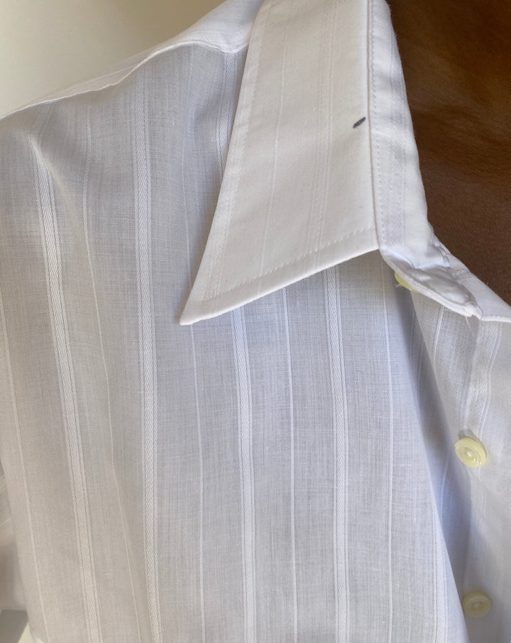 VINTAGE WHITE STRIPED SHIRT 3773