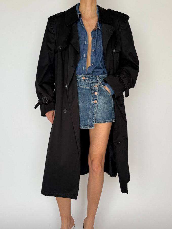 Vintage Trench Coat Black