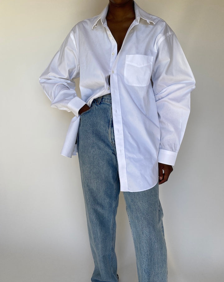 VINTAGE WHITE COTTON SHIRT 3776