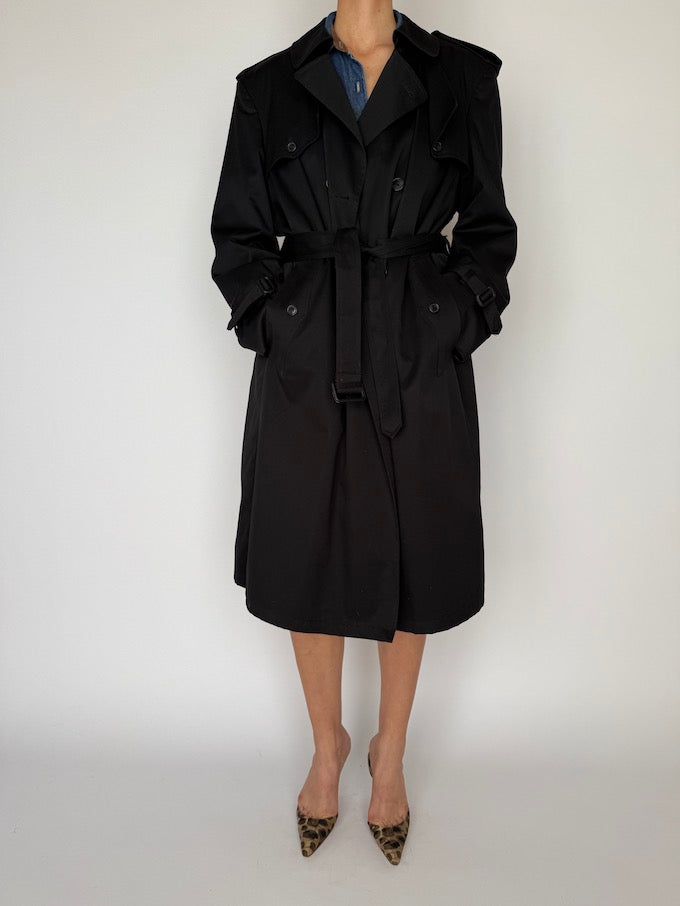 Vintage Trench Coat Black