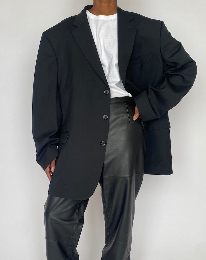 VINTAGE OVERSIZED BLACK BLAZER 4621