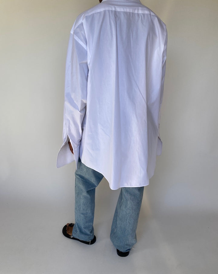 VINTAGE OVERSIZED WHITE BUTTON DOWN LONG SLEEVE SHIRT 3783
