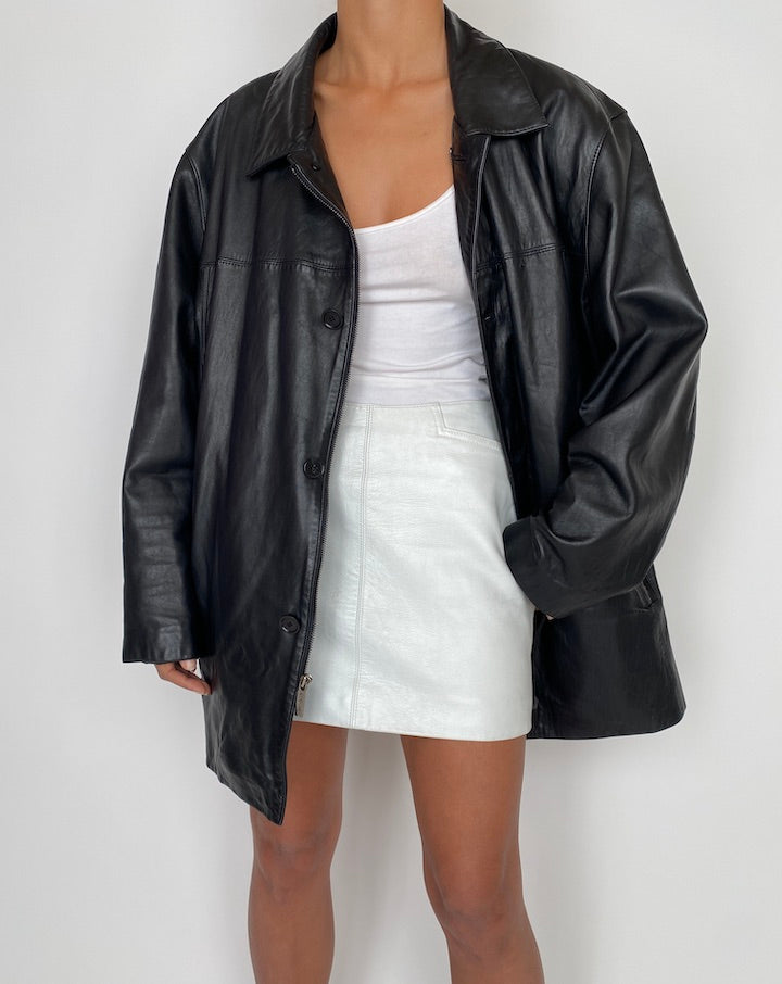 VINTAGE BLACK LEATHER JACKET 2757