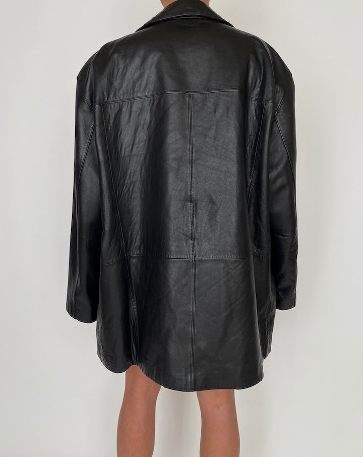 VINTAGE BLACK LEATHER JACKET 2757