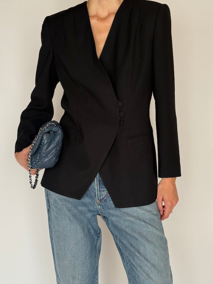 Vintage Black Tailored Blazer