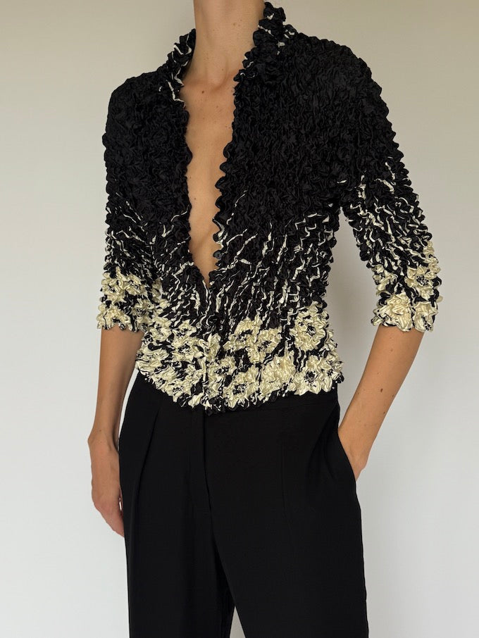 Vintage two-tone popcorn top 6253