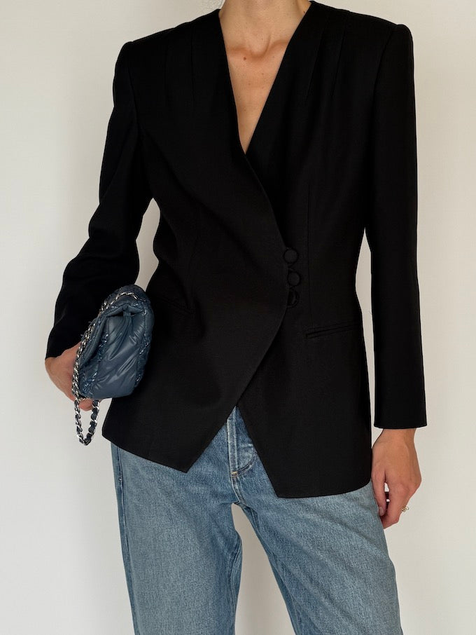 Vintage Black Tailored Blazer