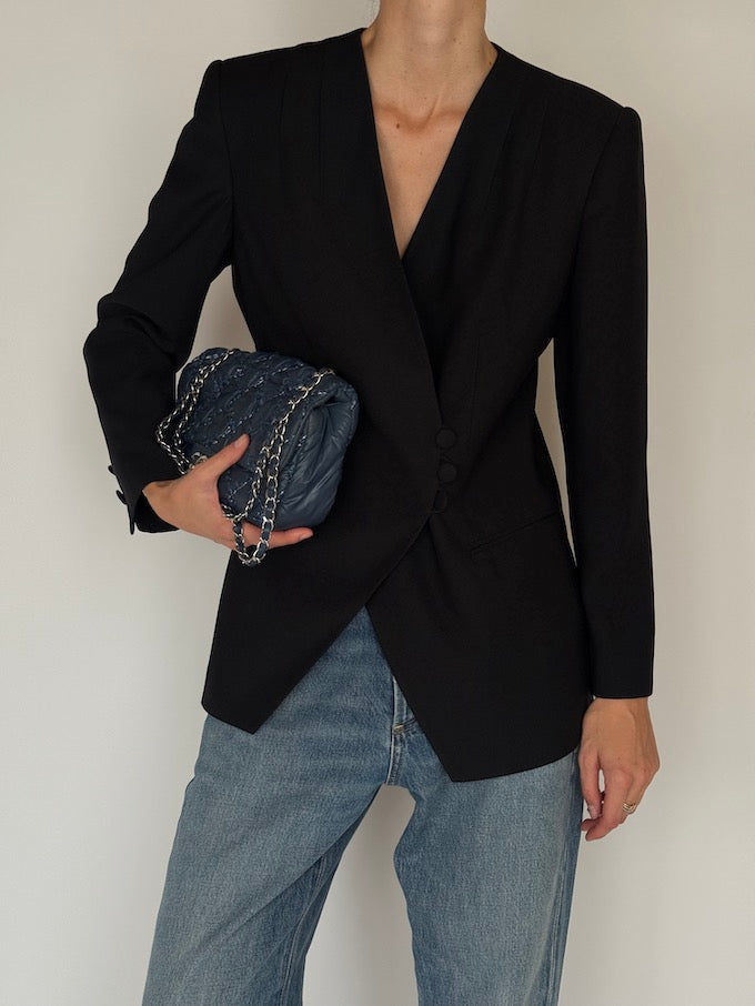 Vintage Black Tailored Blazer