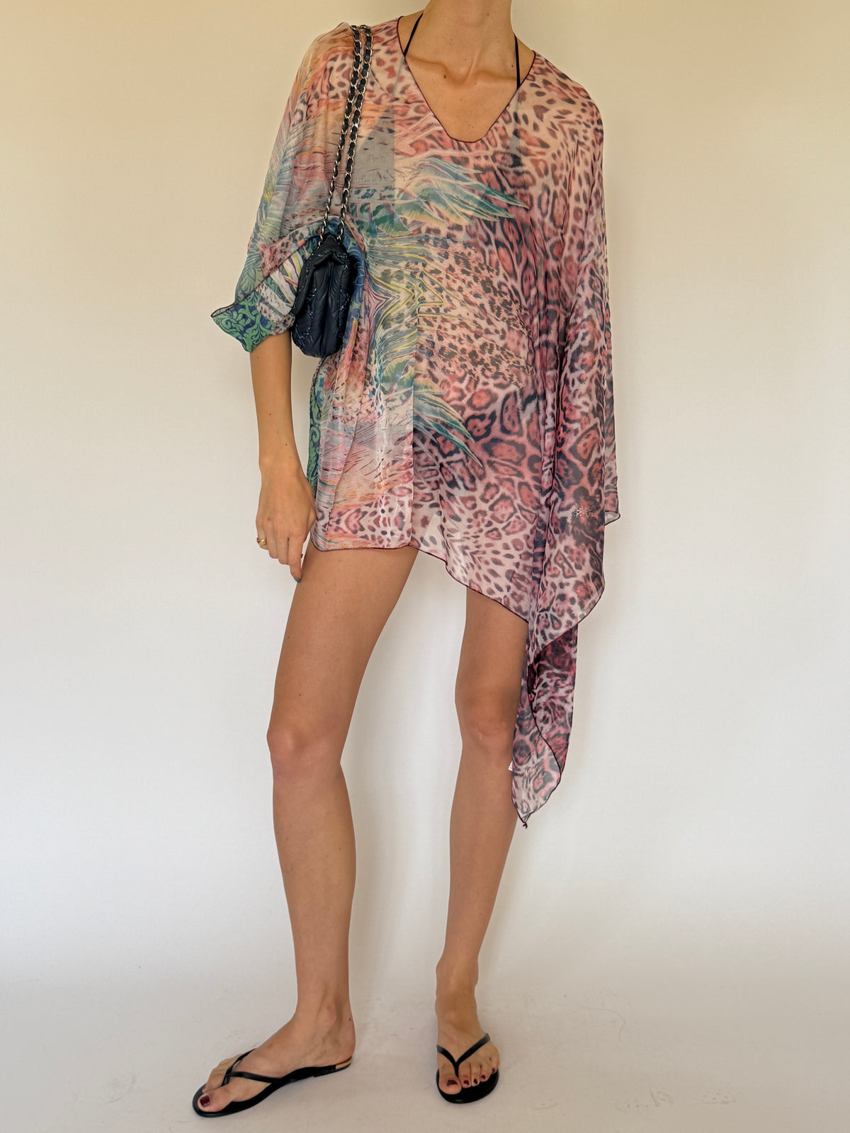 Vintage lightweight swim cover-up detail