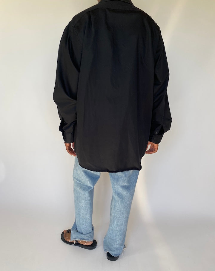 VINTAGE BLACK BUTTON DOWN SHIRT 3791