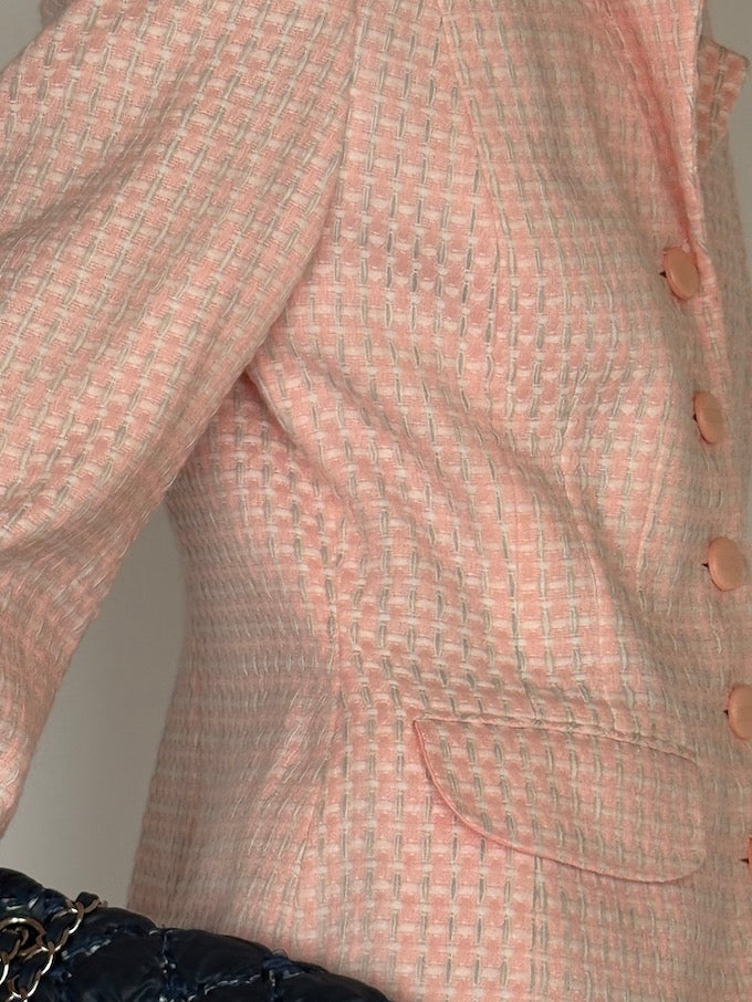 Vintage Pink Tweed Blazer 6574