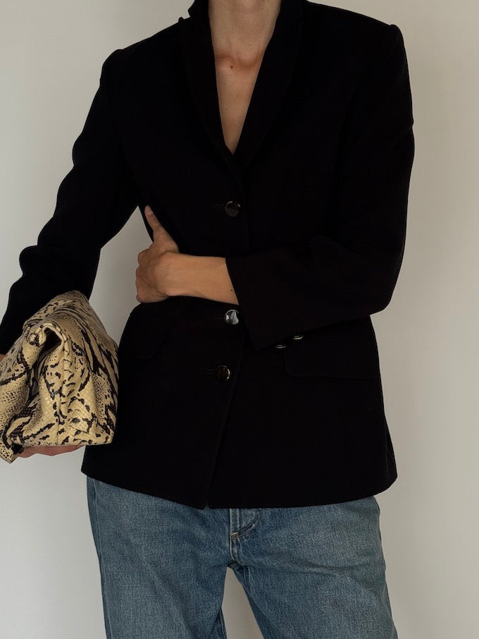 Vintage Tailored Blazer Black 6576