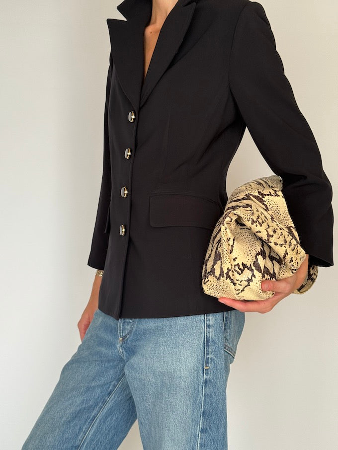 Vintage Tailored Blazer Black 6576