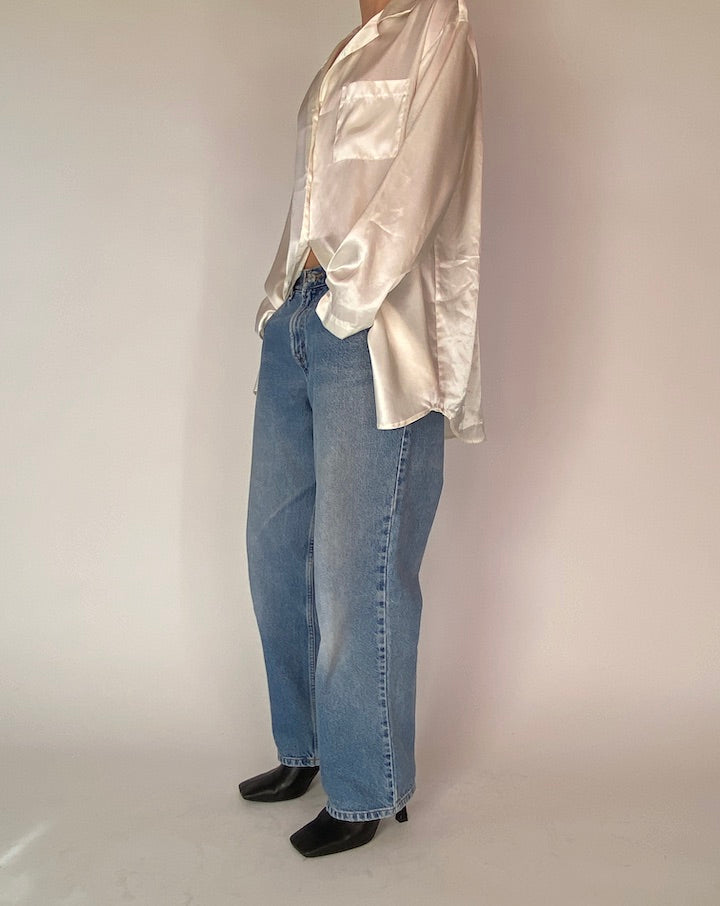 VINTAGE CREAM OVERSIZED SHIRT 4234