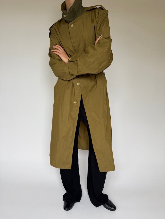 Vintage Military-Style Belted Trench 6232