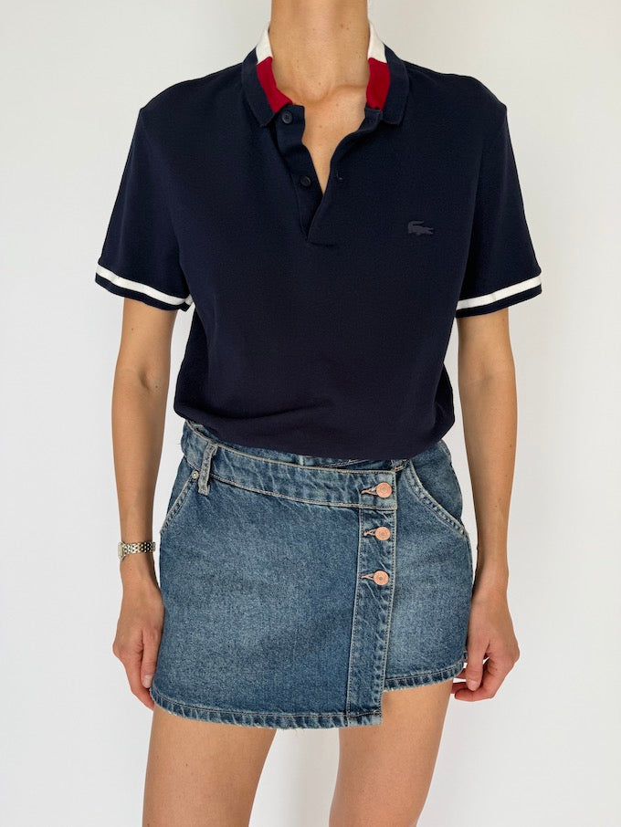 Vintage Lacoste short-sleeve polo shirt navy blue 5925