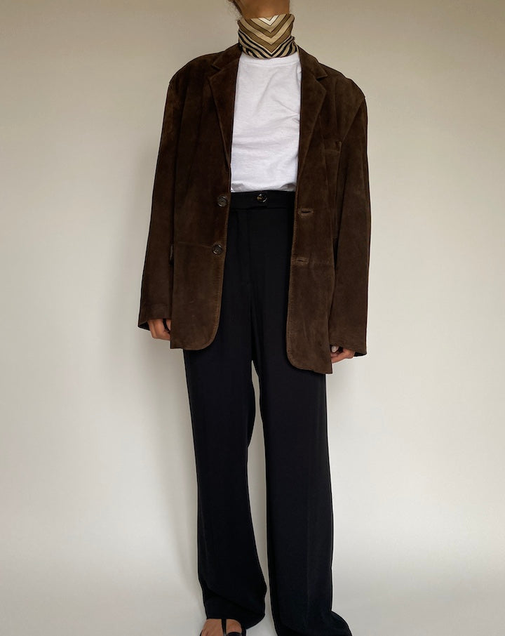 VINTAGE BROWN SUEDE LEATHER JACKET 2145