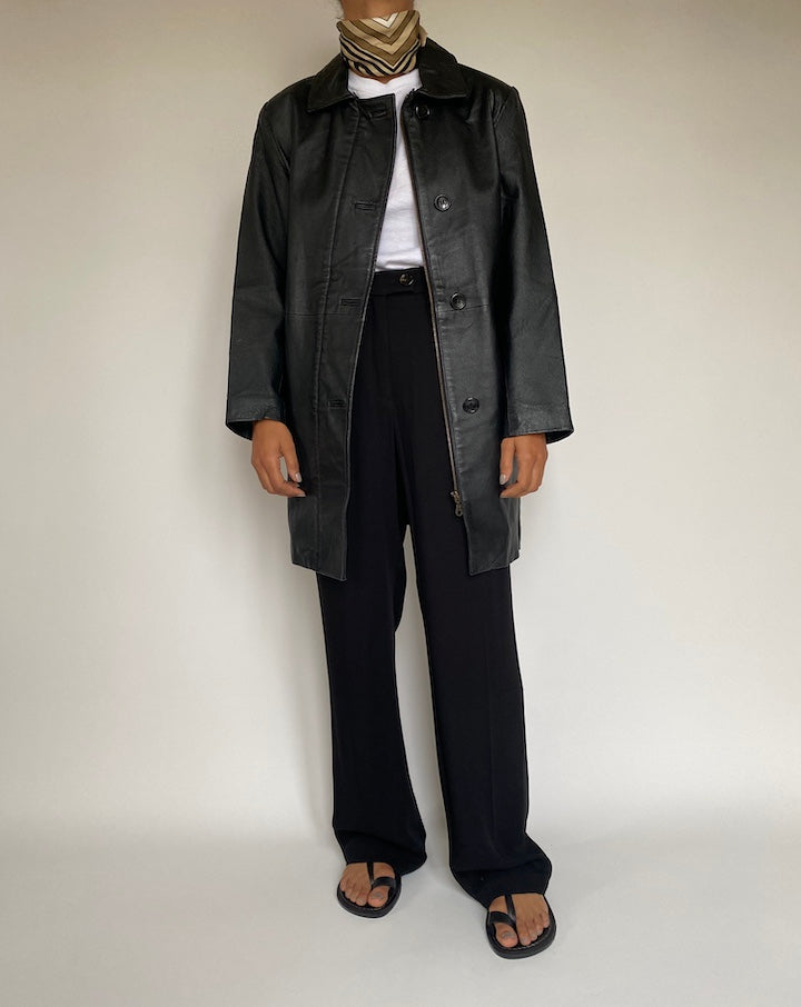 VINTAGE BLACK LEATHER JACKET 2146