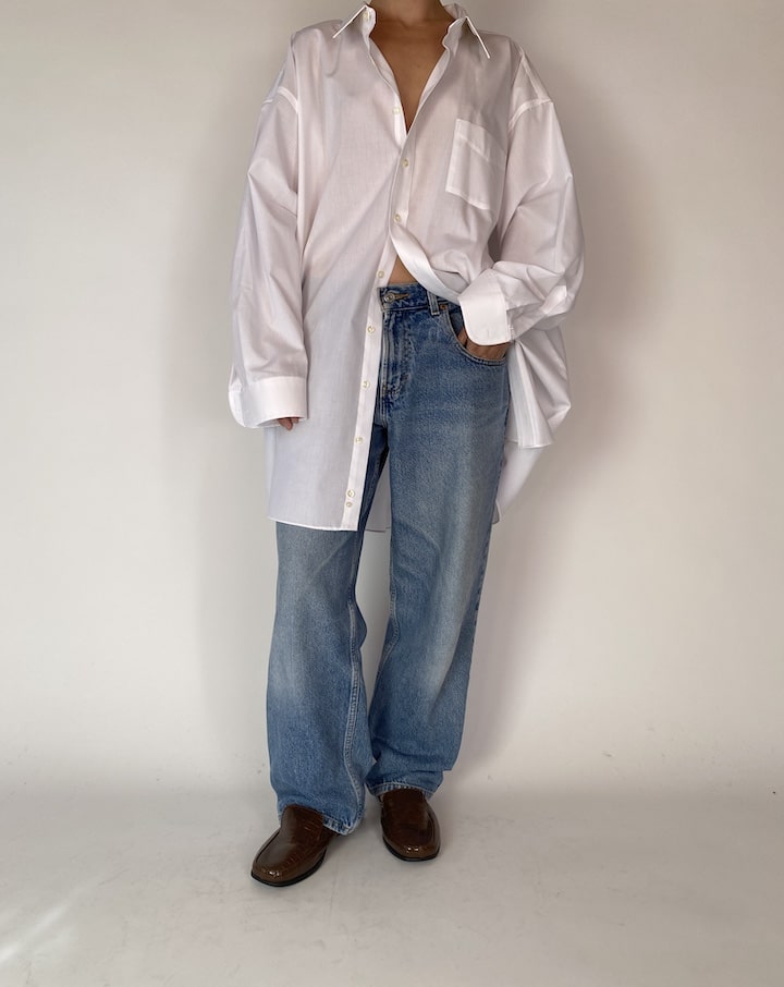 VINTAGE OVERSIZED WHITE SHIRT 4239