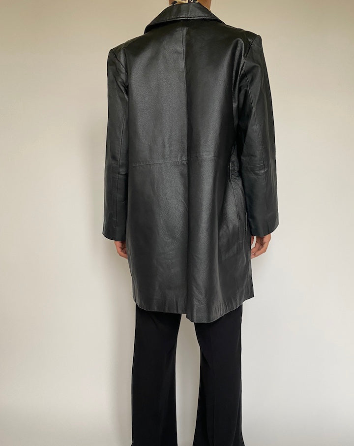 VINTAGE BLACK LEATHER JACKET 2146