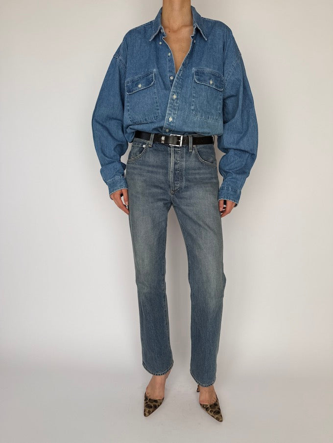 Vintage Oversized Denim Shirt 5956