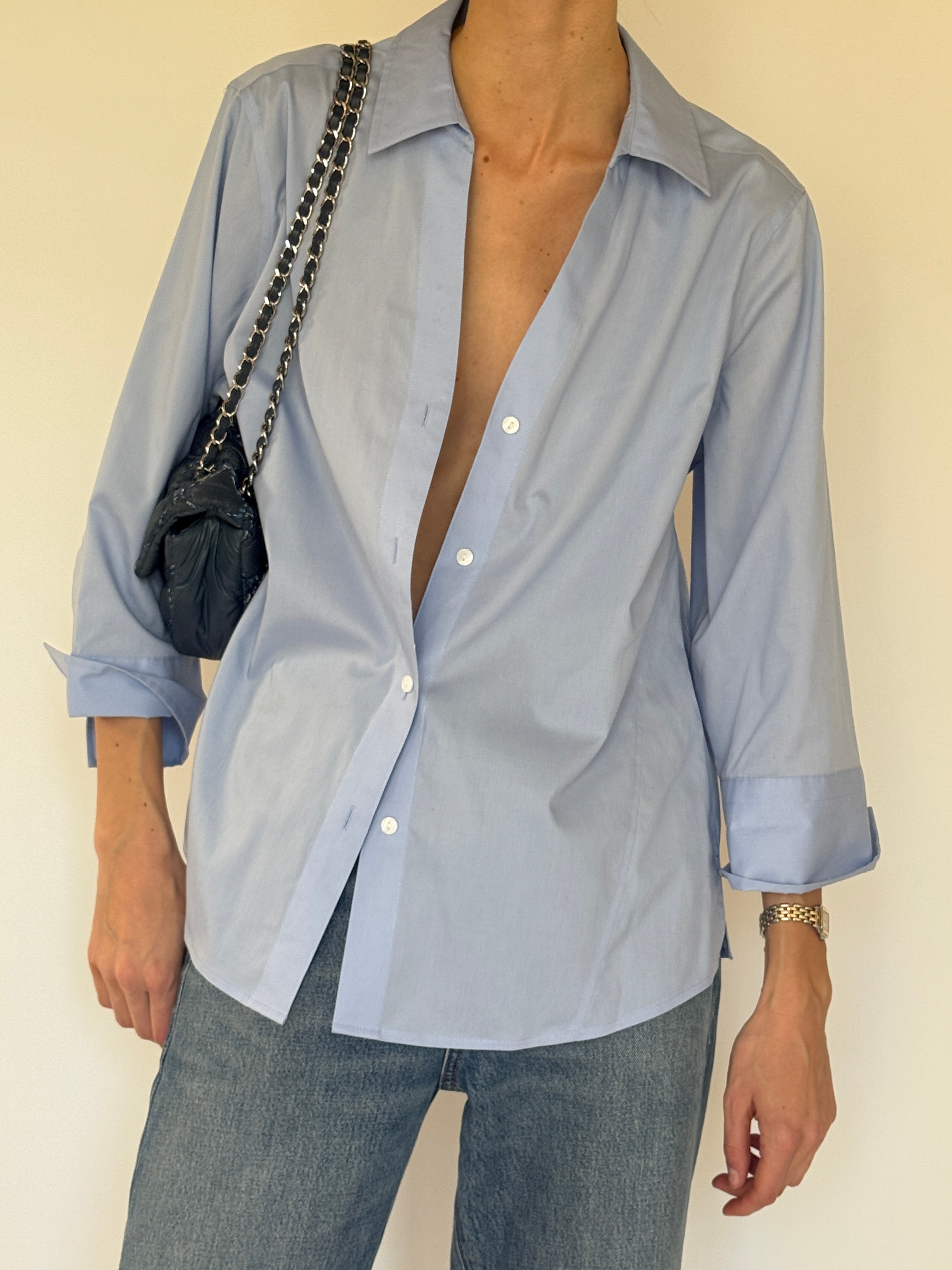 Vintage light blue shirt cuff detail