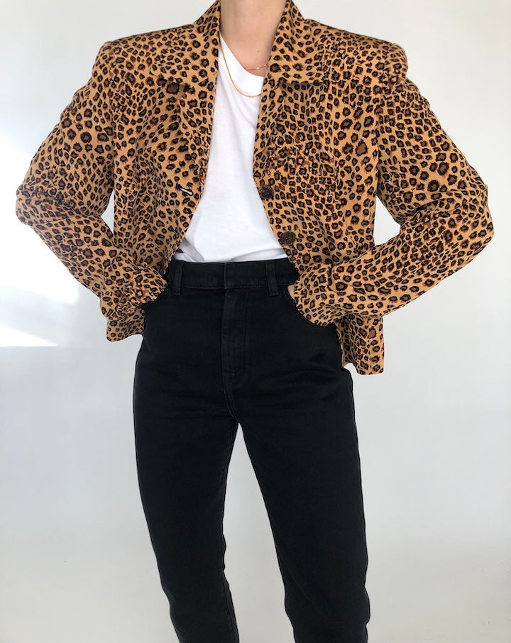 VINTAGE ANIMAL PRINTED BLAZER 291