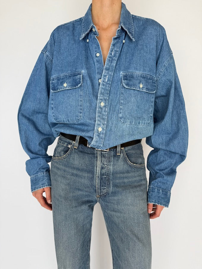 Vintage Oversized Denim Shirt 5956