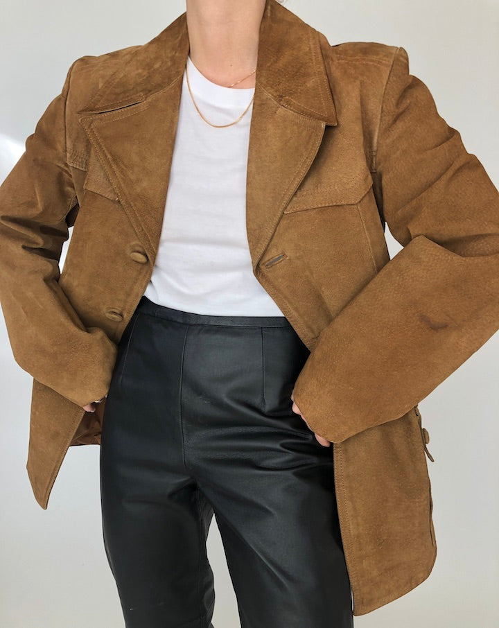 VINTAGE BROWN SUEDE JACKET 293