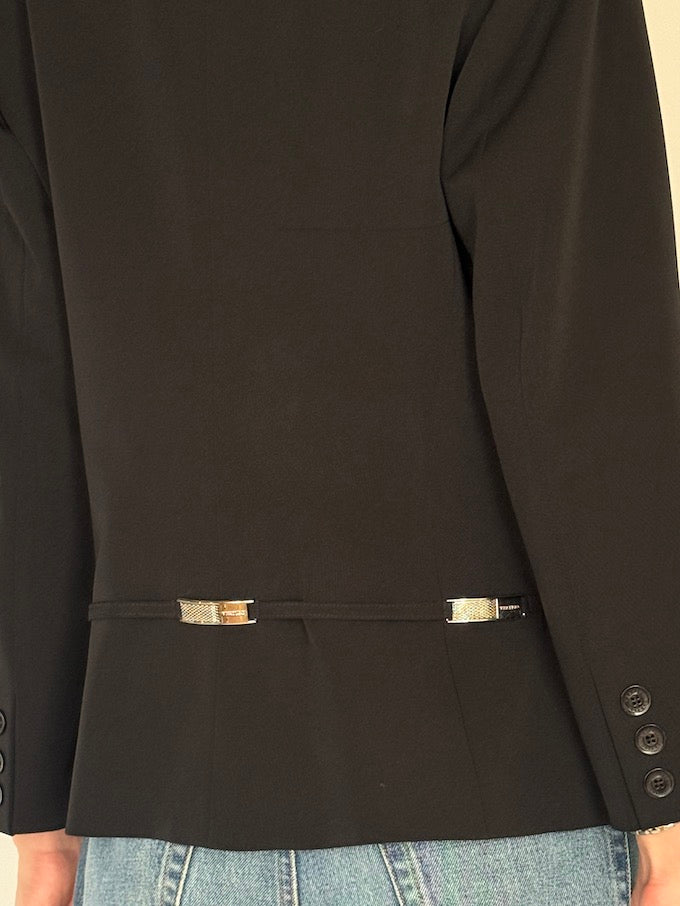 Vintage Fitted Black Blazer Jacket 6580
