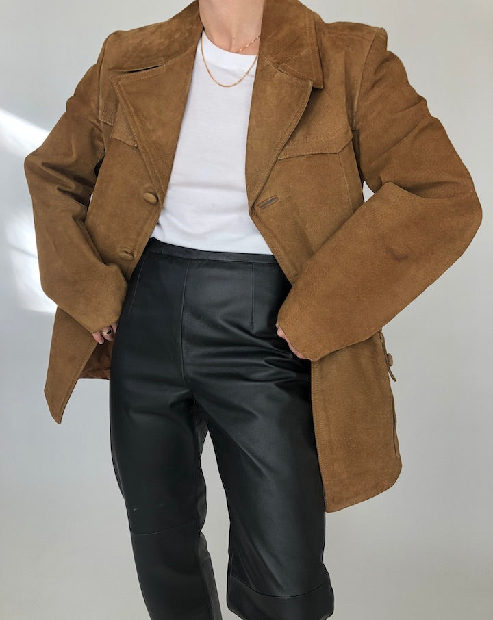VINTAGE BROWN SUEDE JACKET 293