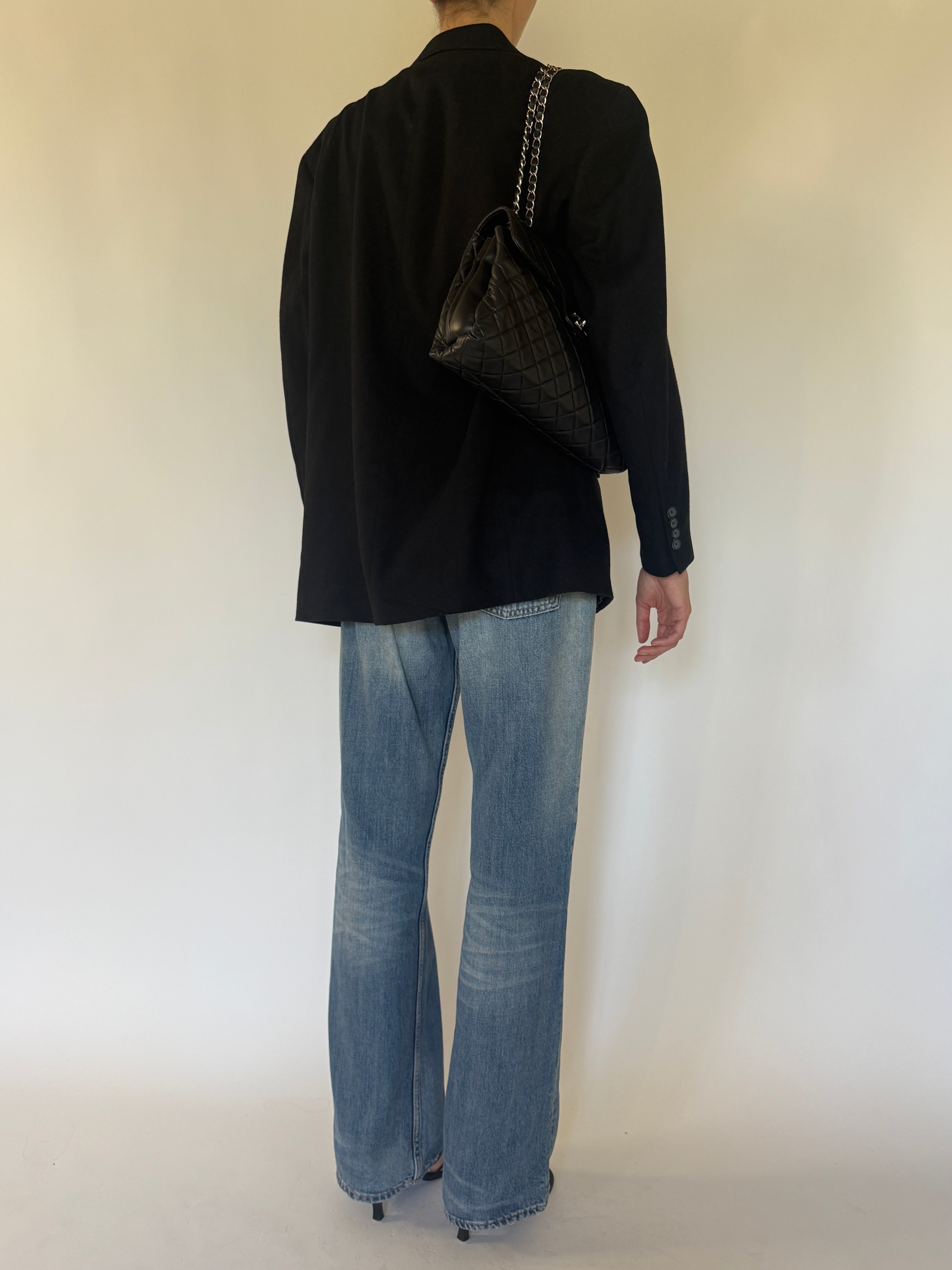 Vintage Oscar de la Renta black blazer back view