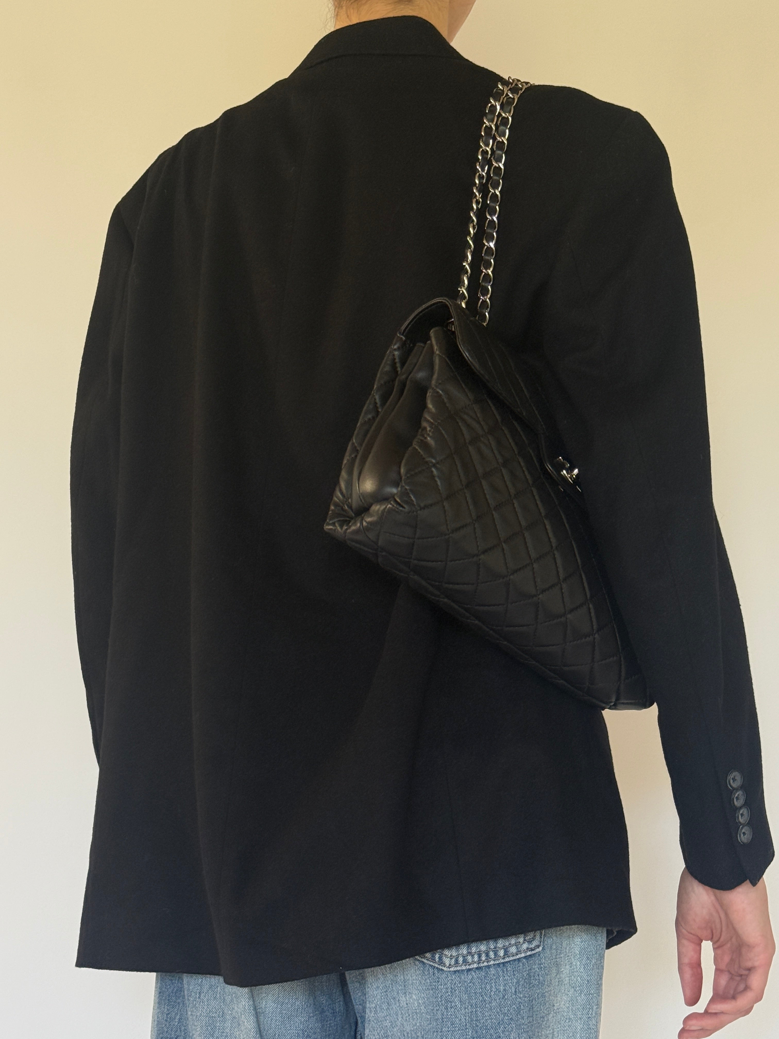 Vintage Oscar de la Renta black blazer back view