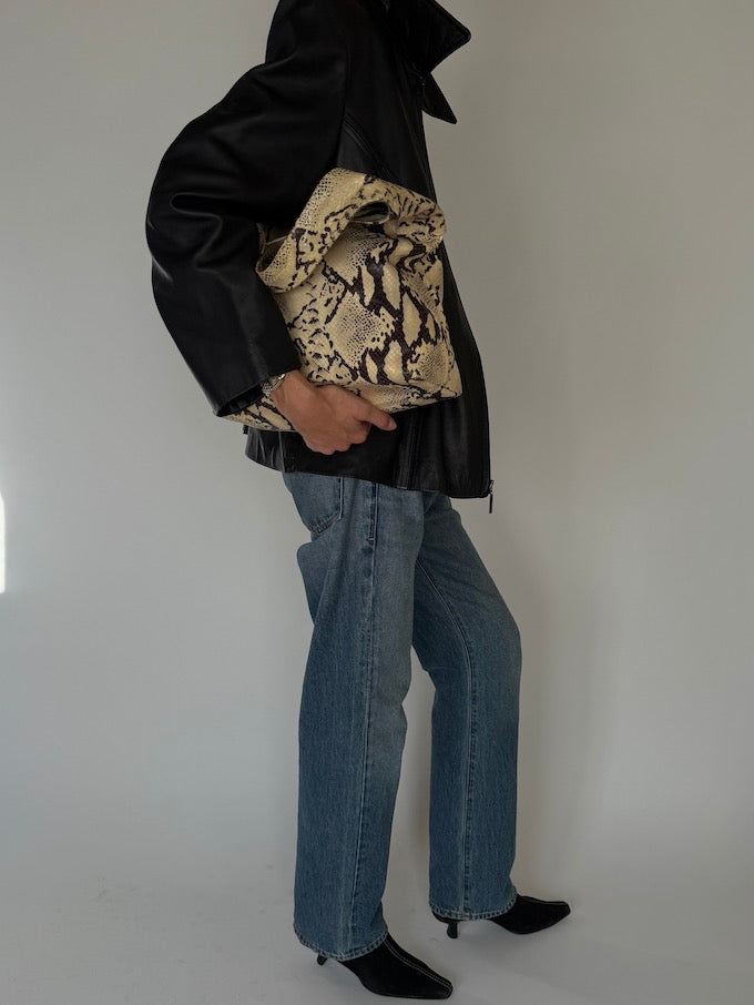 Vintage Leather jacket Black 6583