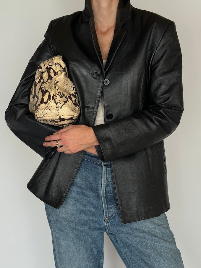 Vintage Black Leather Jacket