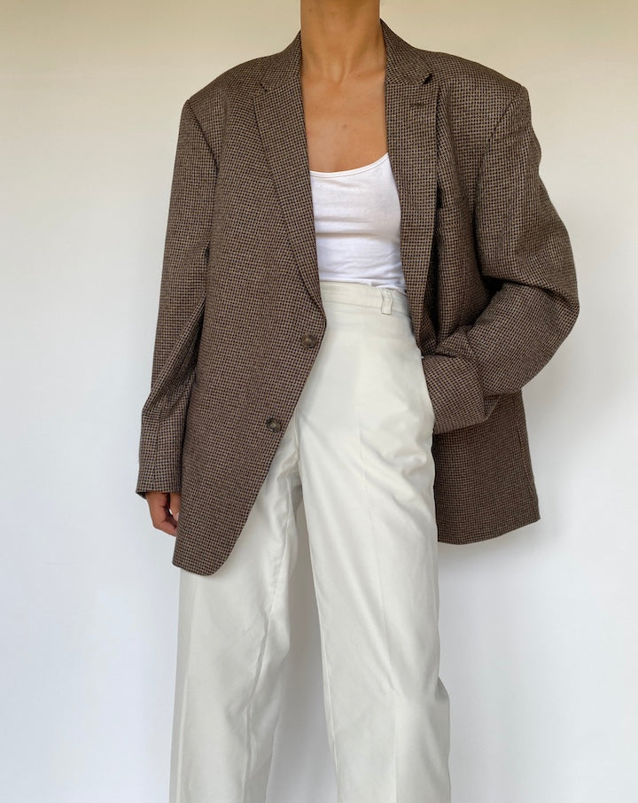 VINTAGE TOMMY HILFIGER HOUNDSTOOTH BLAZER 3274
