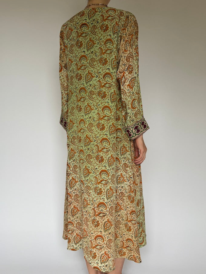 Vintage Paisley Kaftan Dress