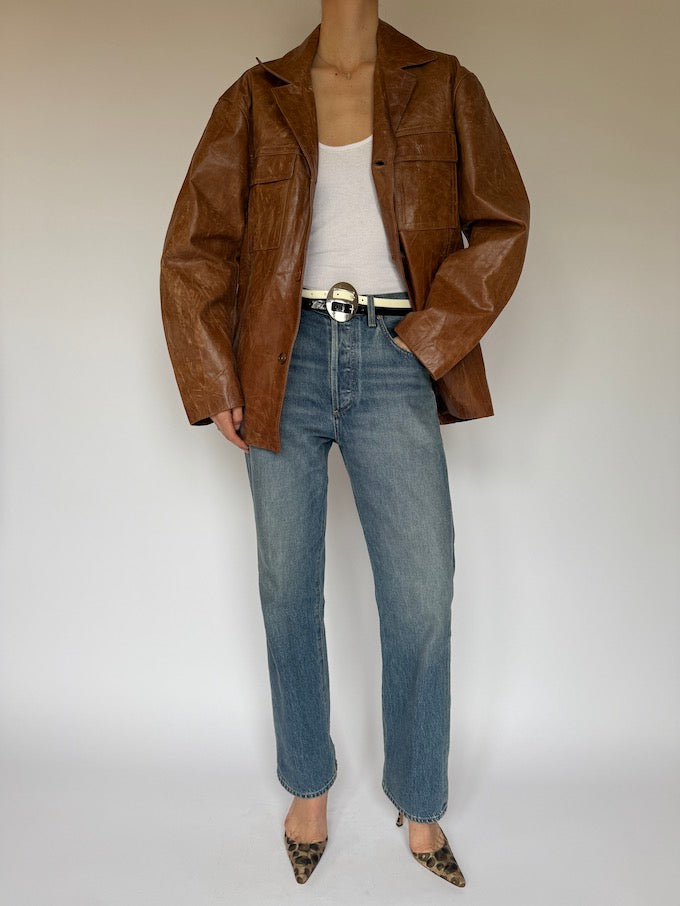 Vintage leather jacket brown