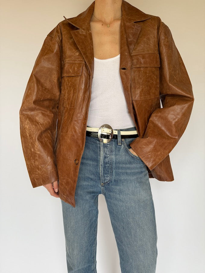 Vintage leather jacket brown