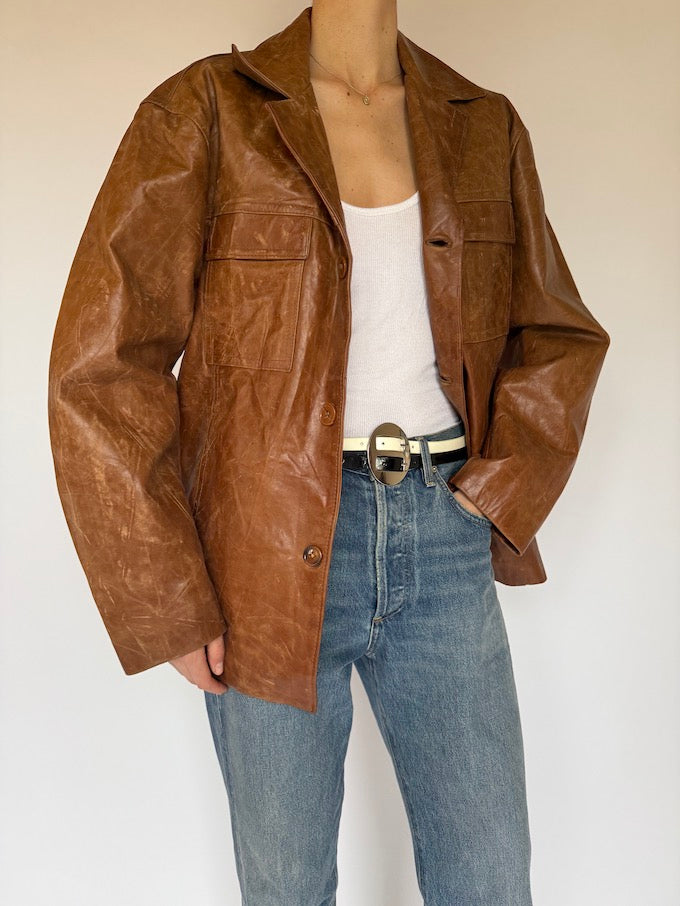 Vintage leather jacket brown