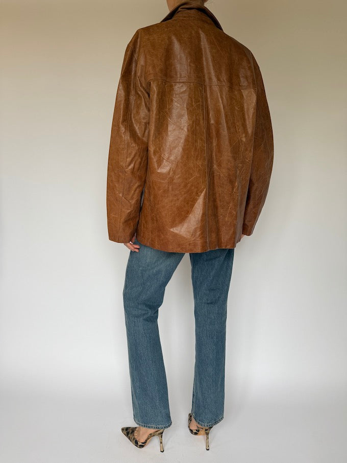 Vintage leather jacket brown