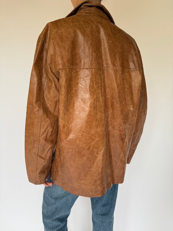 Vintage leather jacket brown