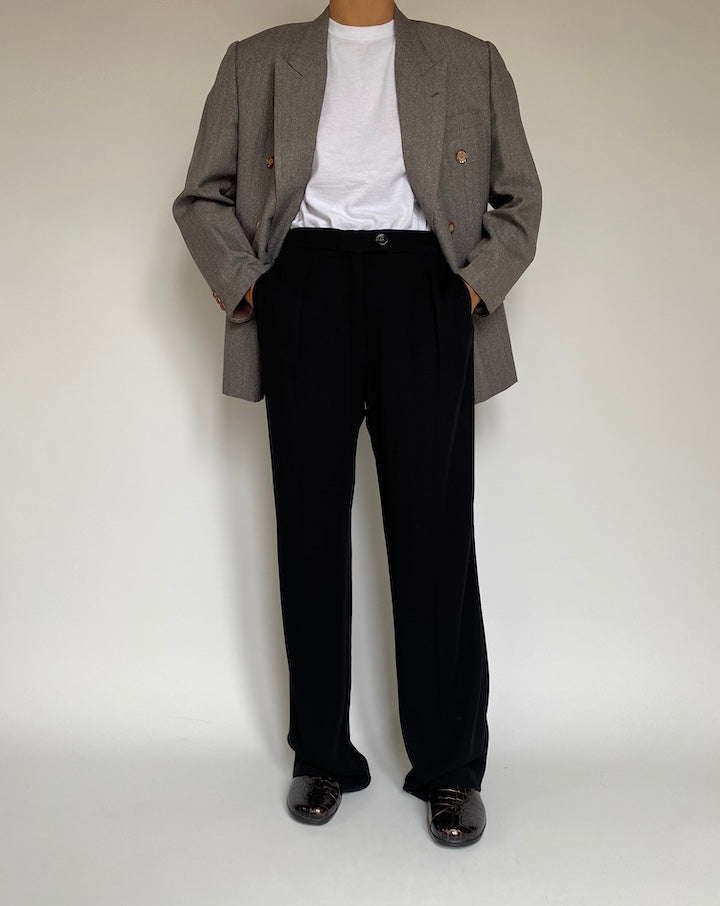 VINTAGE STRIPED DOUBLE BREASTED BLAZER 2167