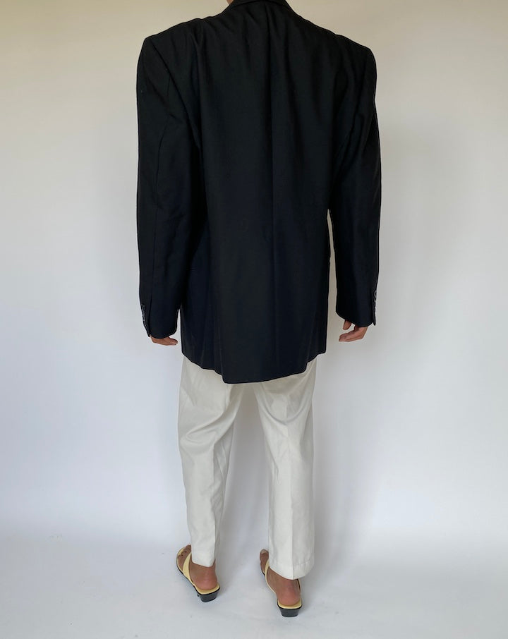VINTAGE BLACK MICHAEL KORS CAMEL HAIR BLAZER 3279