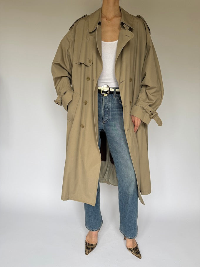 Vintage oversized trench coat beige 6028