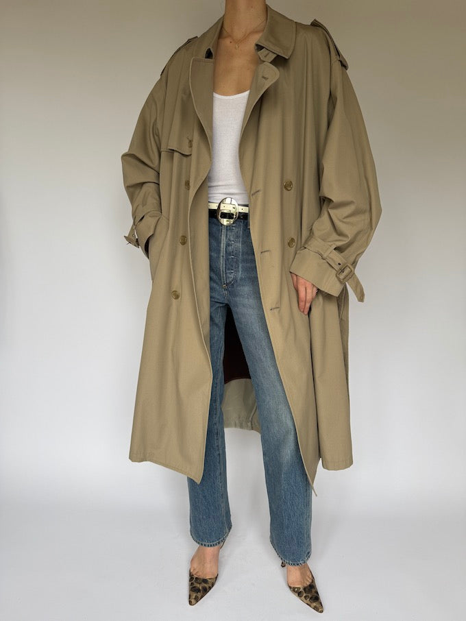 Vintage oversized trench coat beige 6028