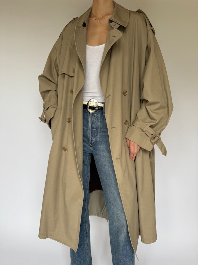Vintage oversized trench coat beige 6028