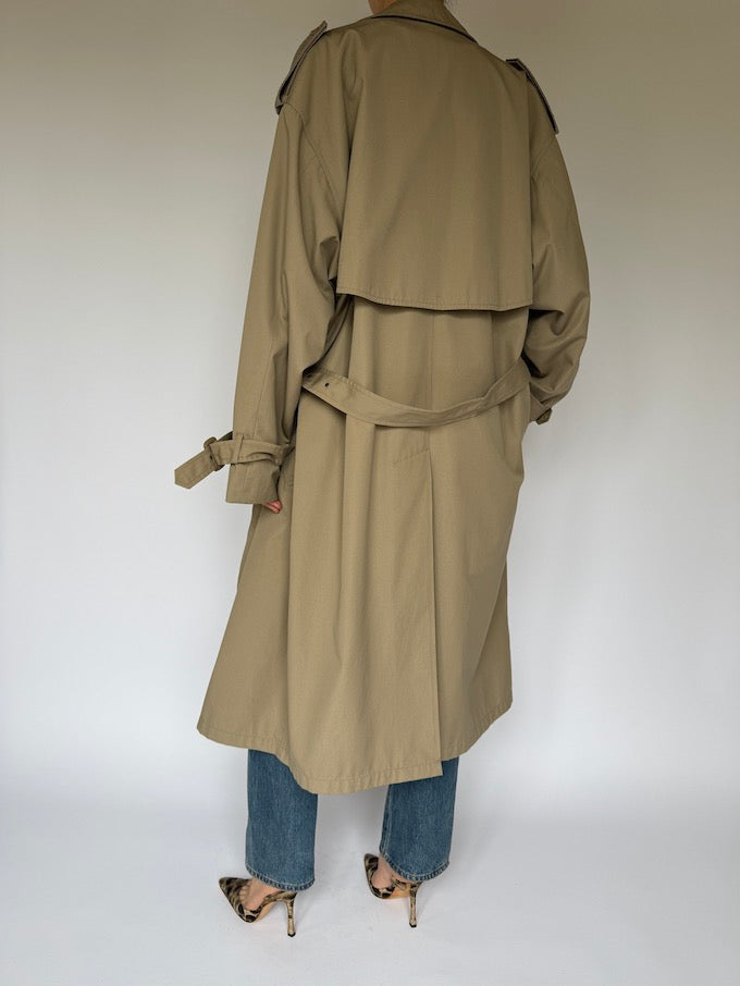 Vintage oversized trench coat beige 6028
