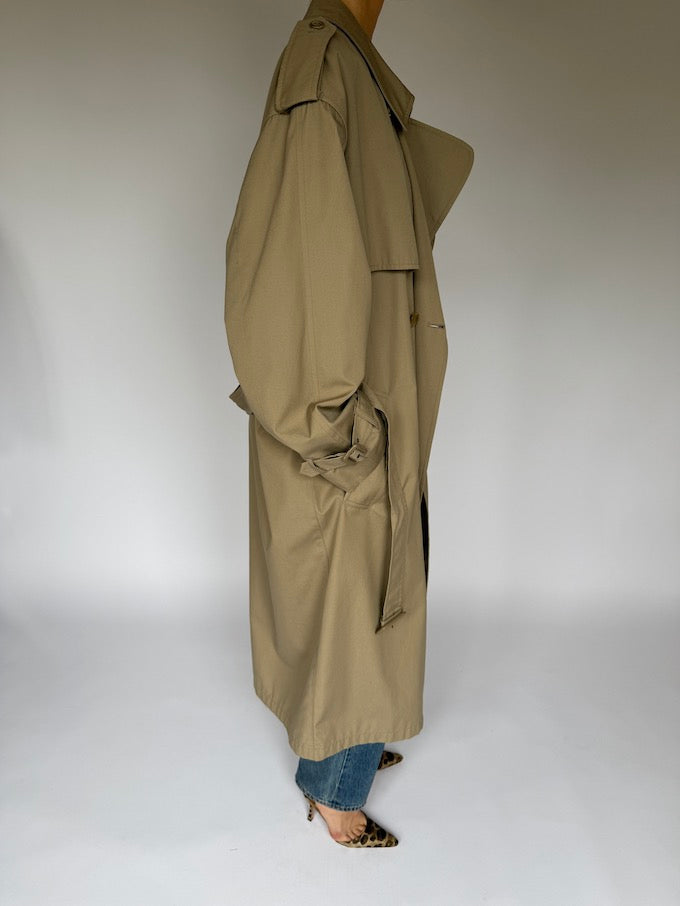 Vintage oversized trench coat beige 6028